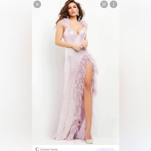 Jovani Feather Dress
